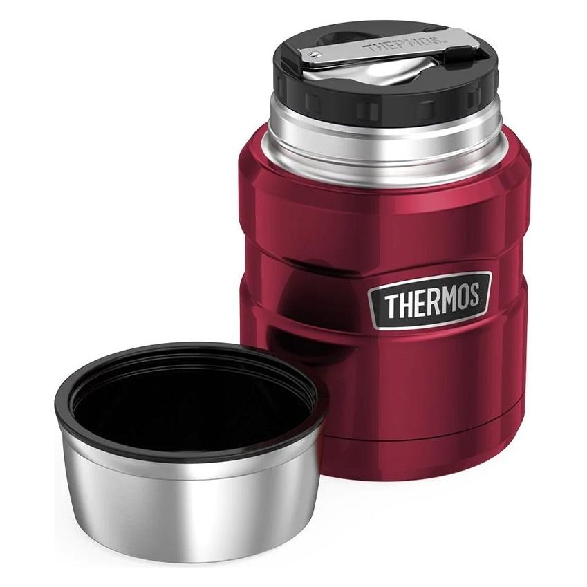Thermos Termos na jedzenie z łyżką i kubkiem - malinowy (0.50 l) (34771728)