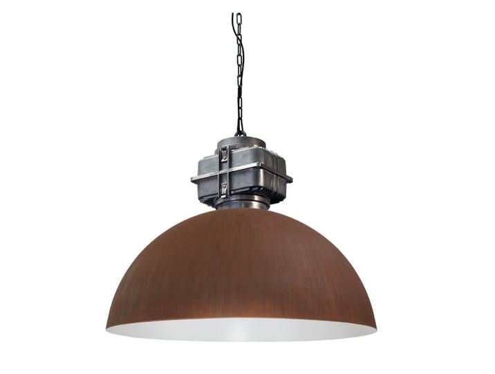 Roestige industrie hanglamp Industria 80 roestbruin met metaalgrijs Masterlight - 2201-25-06-BL