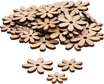 Streuteile "Blüten", natur, 2–3 cm, 48 Stück