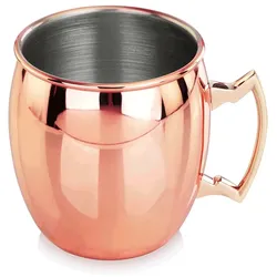 10x Moscow Mule Becher glatt Kupferoptik