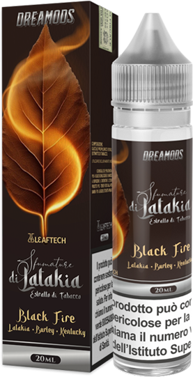 Dreamods Black Fire Liquido Shot 20ml Tabacco Latakia Burley Kentucky