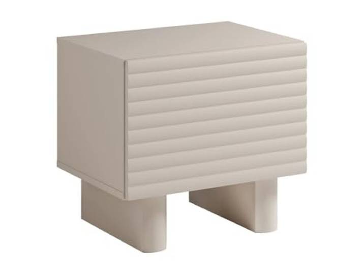 Vente-unique - Nachttisch Ludima - Holz Beige 50 cmx36.8 cm Design Stil Beige Holz, Platte