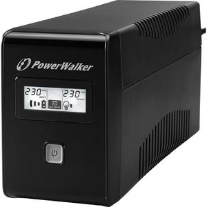 BlueWalker USV PowerWalker VI 650 LCD, 2 Ausgänge, Schuko, 650 VA