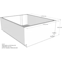 Duschwannenträger passend für GKI Memo 180 × 140 × 50 cm
