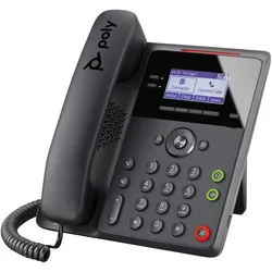 HP Poly Edge IP PH w/PSU EMEA-INTL Engl, Telefon, Schwarz