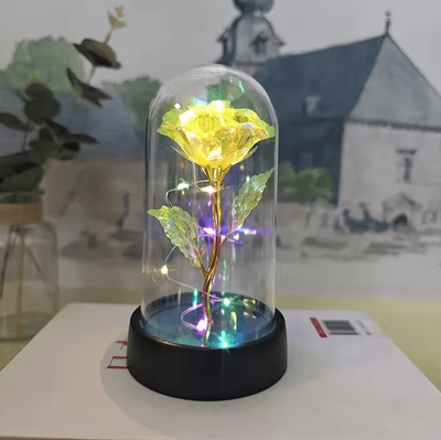 Inspire Curations Eternal Rose LED Light Romantic Gift yellowcolored Light