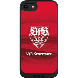 Nivocase Handyhülle für Apple iPhone 8 Hülle NIVOpure Case Schwarz Offizielles Lizenzprodukt Stadion VfB (Apple iPhone 8), Smartphone Hülle, Schwarz