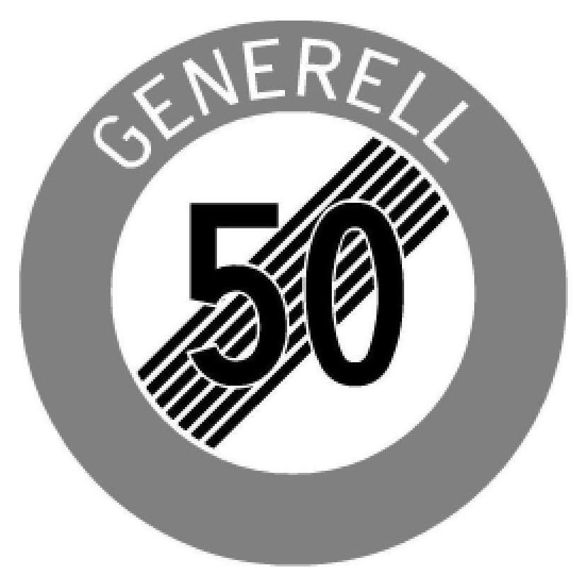 BRW Signaltafel Ende Höchstgeschwindigkeit 50 Generell 2.53.1 (16270798)