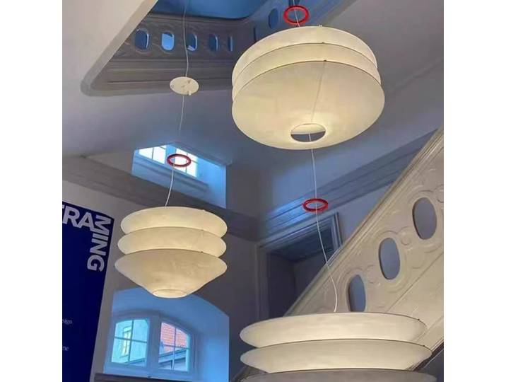 Wabi Sabi Tyvek papier suspension lampe plafond suspendu chapeau lampe ascenseur réglable Art déco lampe Loft salle à manger barre suspension