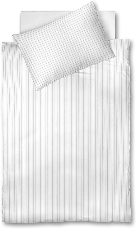 FLEURESSE Damast Bettwäsche Melk 2x 70x90cm / 200x200cm Weiss weiss EG