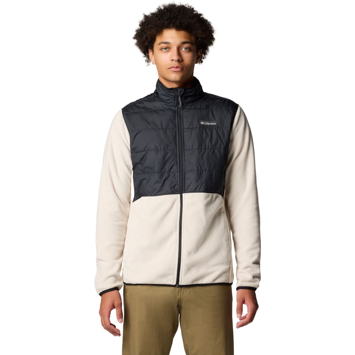 Columbia Men's Basin Butte II Hybrid Fleece Jacket dark stone, black (278) S 210176-2101761-278-S