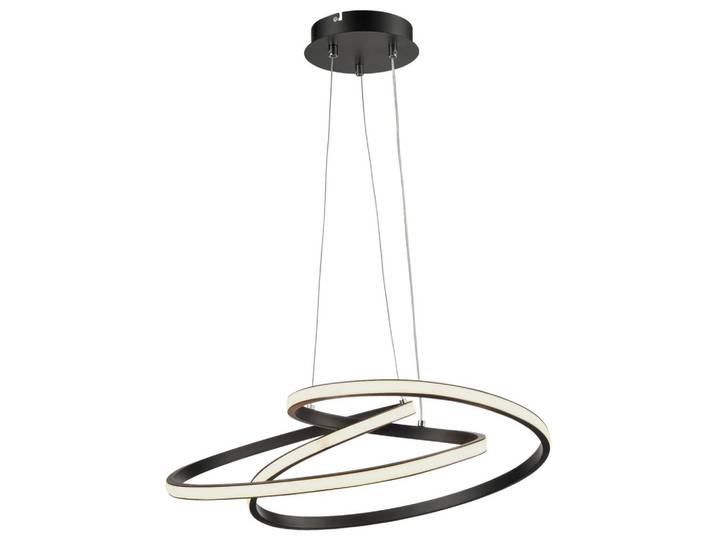 Led-hängeleuchte 50/50/120 cm Schwarz