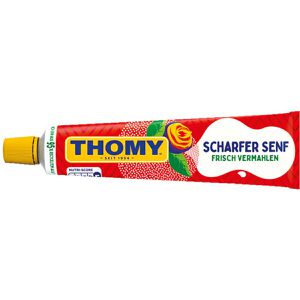 Thomy Senf Delikatess scharf, fein, ohne Konservierungsstoffe, in der Tube, 200 ml