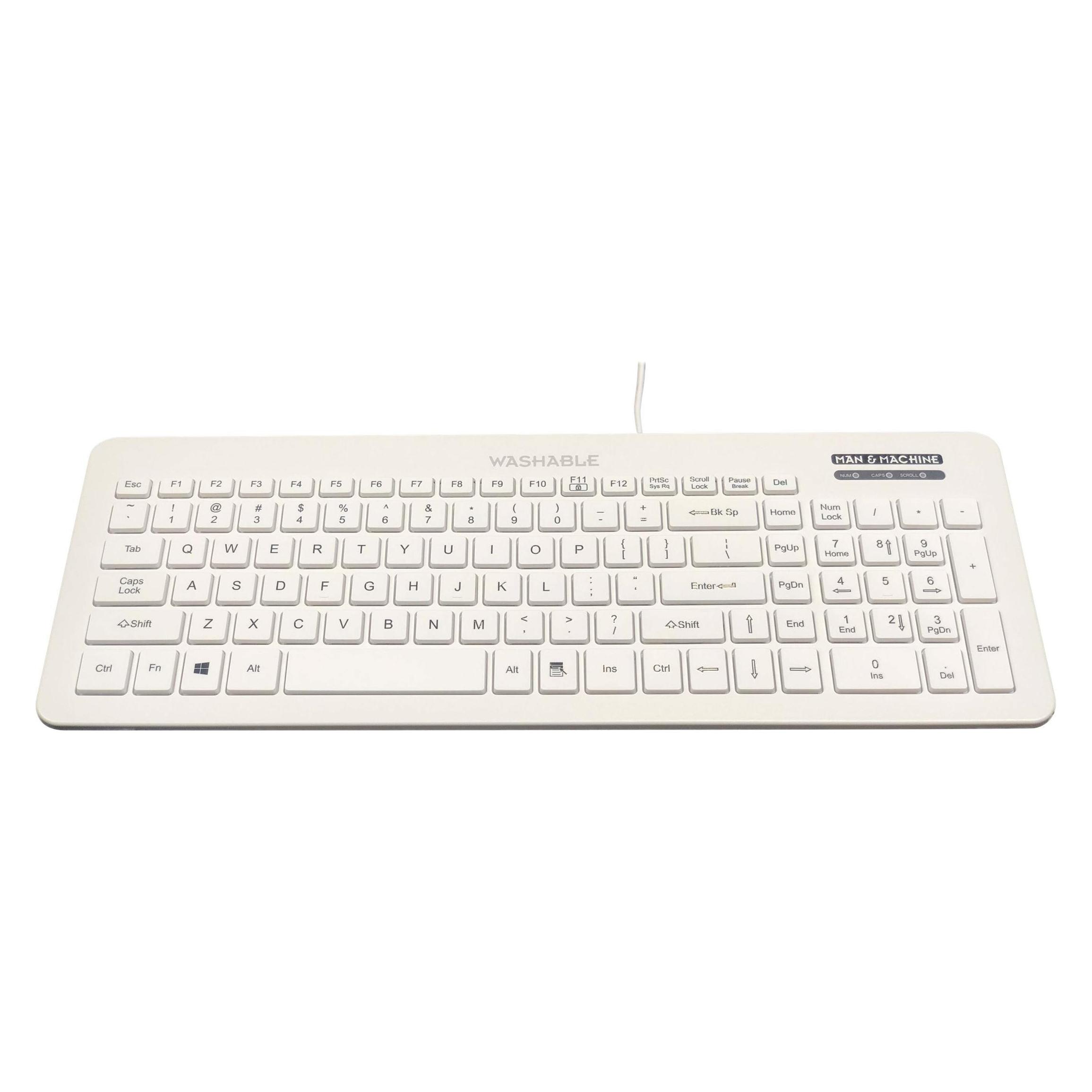 Man & Machine Europe manmachi man&machine keyboard very cool weiss hygienetastatur abwaschbar.104t..de (DE, Kabelgebunden) (VC/DE/W5)