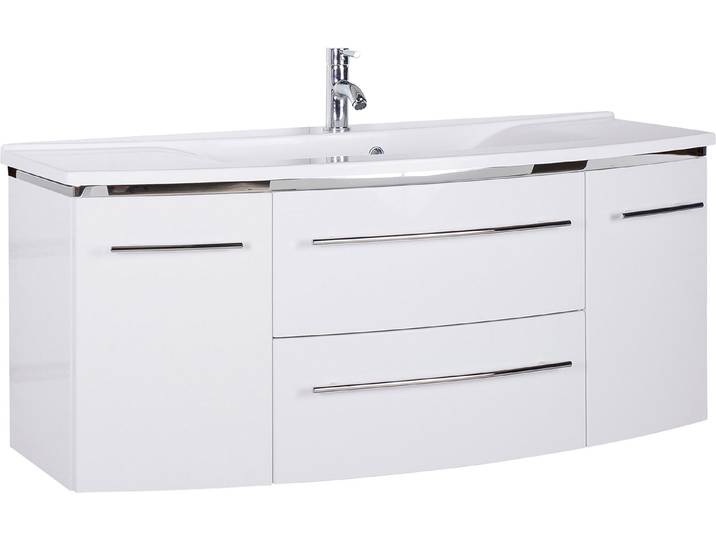Waschtisch SAPHIR 3040 , weiss (weiß, weiß), B:122cm H:90cm T:48cm, Waschtische, Waschtisch, Breite 122 cm