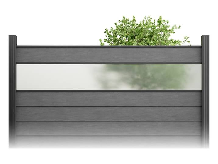 Designpanel Glas für Delta V141 / Panorama W282, Rahmen Black