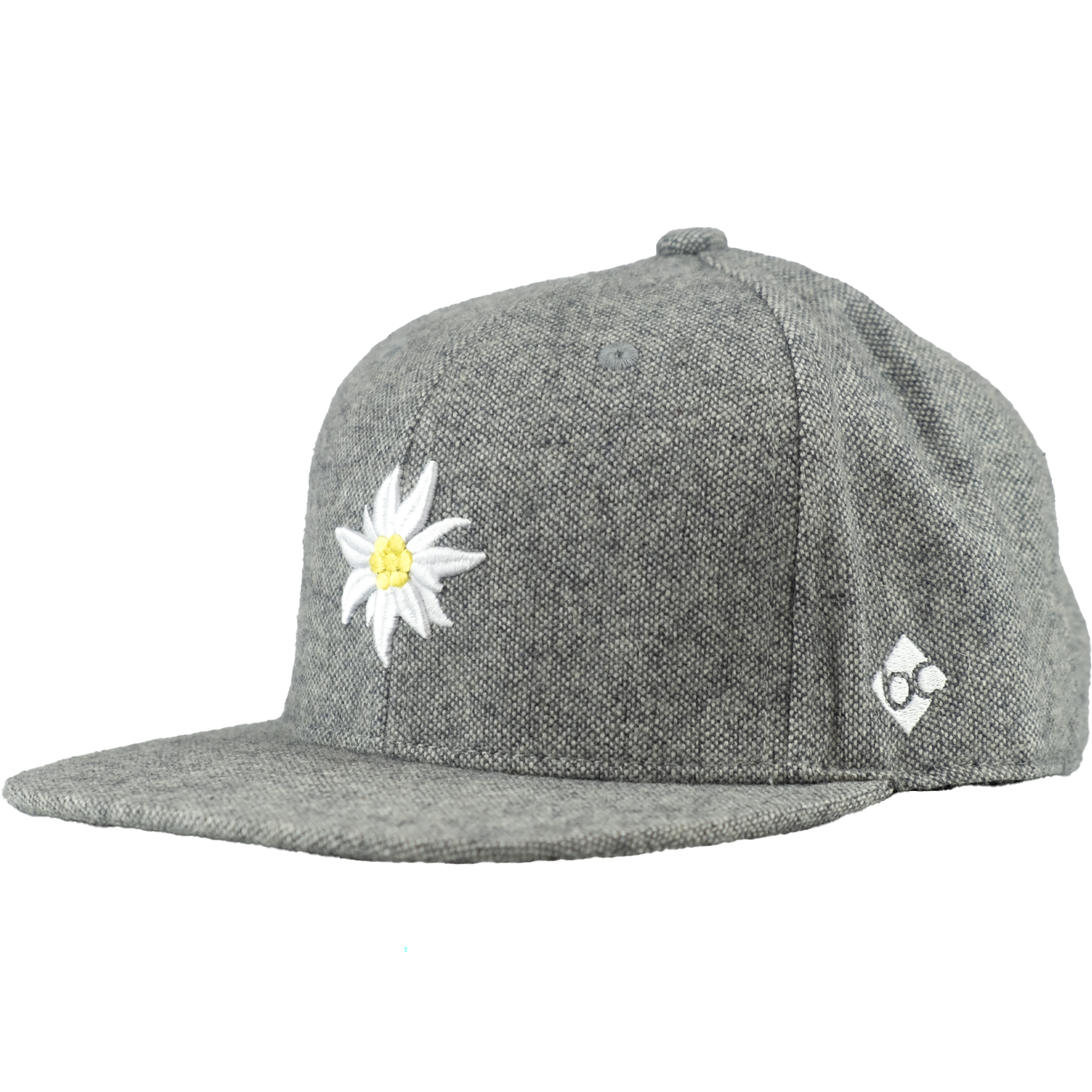 Bavarian Caps Edelweiß Flanell Cap Basecaps grau Lifestyle