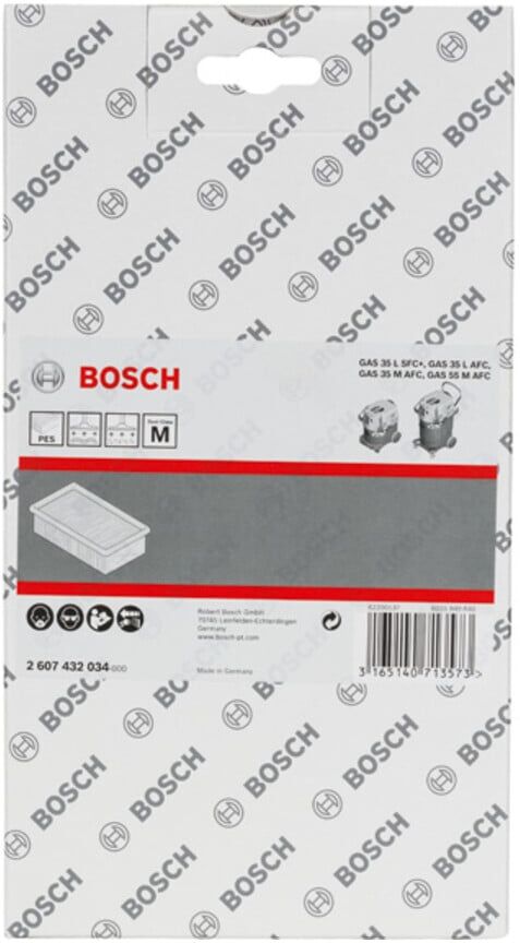 Bosch Flachfaltenfilter Polyester viereckig 6150 cm², 240 x 140 x 56 mm (2607432034)