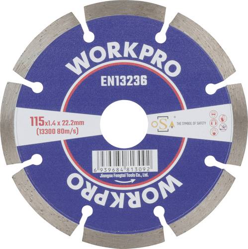WorkPro GSOSSE-1 Trennscheibe 115mm 1 St. Keramik, Porzellan, Marmor, Mauerwerk, Glas, Kalkstein, Granit, Naturstein, Sandstein