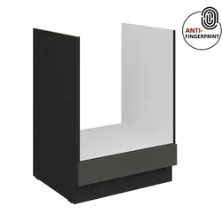 Küchen Herdschrank 60 Küche ARIA Graphite matt Anti Fingerprint Küchenzeile