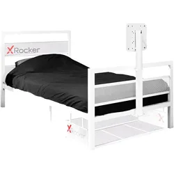X Rocker, Kinderbett, Lit de jeu Basecamp TV Blanc (90 x 190 cm)