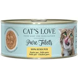 Cat's Love Pure Filets 100g Dose Katzennassfutter 6 x 100 Gramm Huhn