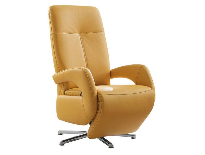 Fernsehsessel CERGY M2-V5 Lederbezug curry