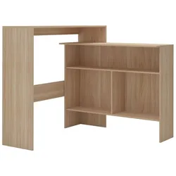 vidaXL Bartisch mit 2 Tischplatten Eiche 130x40x120 cm Nordic Orion Modell