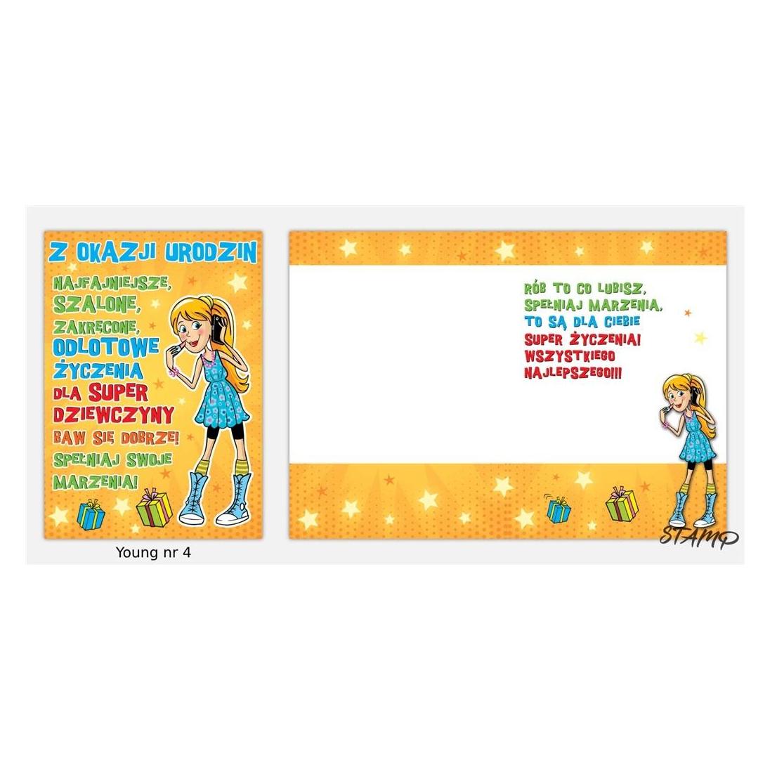 Stamp Junge B6 Karte + Umschlag Muster Nr. 004 Geburtstag (1 Stk.) (40958731)