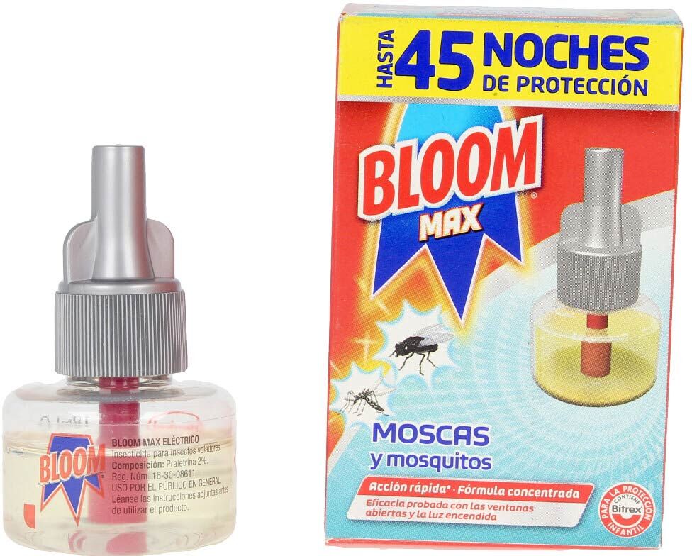 Bloom Max Moscas & Mosquitos rec.eléctrico líquido 45 noches 18 ml