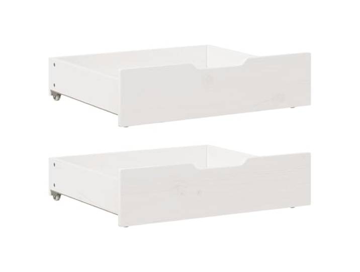 LPERTGFHU Bettschubladen 2 STK. Unterbettkommode Holz Kiefer 75x55x17 cm Massivholz, Rollbar, Stauraum-Lösung, Für Schlafzimmer