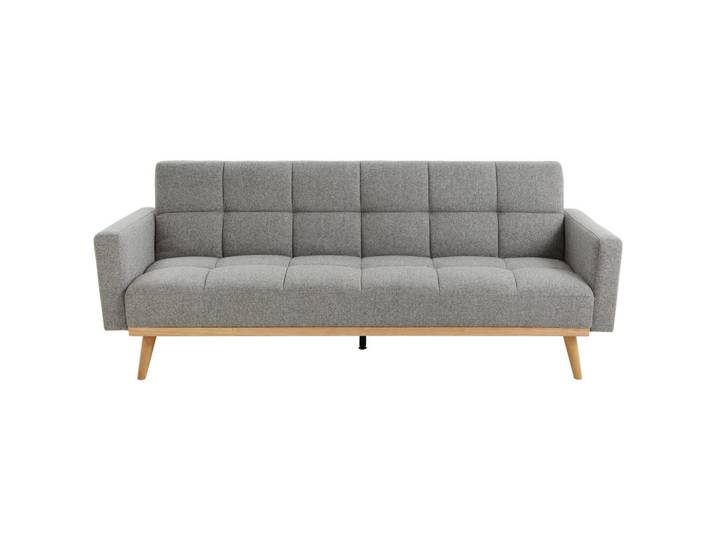 P & B Schlafsofa Undici, Grau, Holz, Kautschukholz, massiv, 214x84x84 cm, Liegefunktion, Wohnzimmer, Sofas & Couches, Schlafsofas, Klappsofas