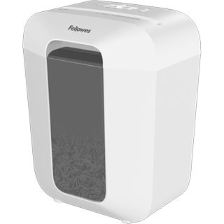 Fellowes Powershred LX50 Aktenvernichter mit Partikelschnitt P-4, 4 x 37 mm, bis 9 Blatt, weiß