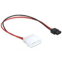 DELOCK Kabel IDE Power (Molex) > SATA Power 6 Pin schwarz/rot
