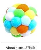 Uplifted Finds Colorful Handmade Elastic Bell Ball Interactive Cat Toy yellow