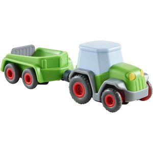 Haba Landwirtschaftsfahrzeug 305562 Kullerbü, Traktor mit Anhänger und Schwungmotor