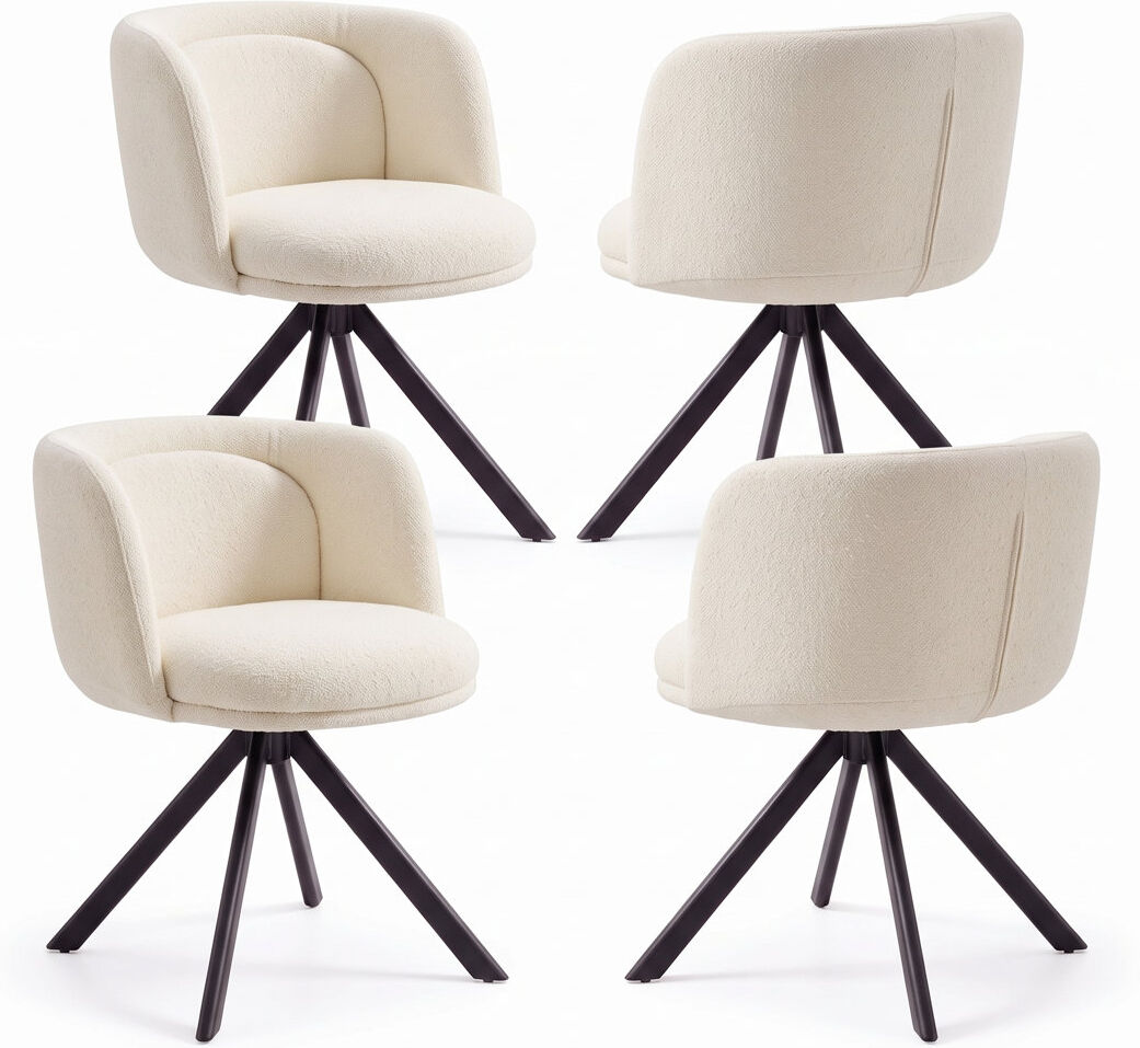 Brayden Studio 48 cm H Chenille Side Chair White 72cm H X 58.5cm W X 58.5cm D