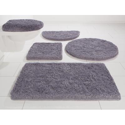 Badematte MÖVE "Superwuschel, Badvorleger, Badezimmer Teppich" Gr. 5, grau (stone), H:40mm, Polyester, Badematten, Badematte, Mikrofaser-Badematte, Badteppich, rechteckig, rund & als 3-tlg. Set