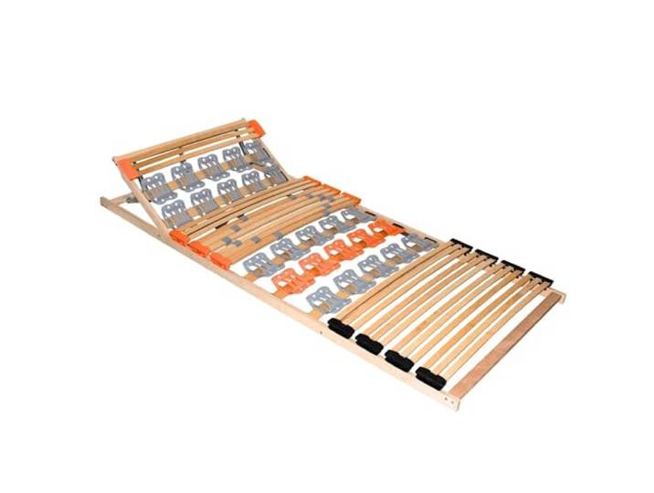 Coemo 7-Zonen-Tellerlattenrost KombiFlex, 100x200 cm, Kopfteilverstellung Lattenrahmen Made in EU, Lattenrost mit Kopfteilverstellung, KombiFlex 7-Zonen-Federholzleisten-Tellerlattenrost