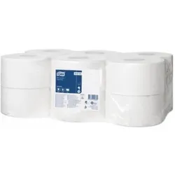 Tork, Toilettenpapier, Toilet paper Universal Mini Jumbo T2, 1-Ply, 240m, Recycled tissue, grey, 12pcs (12 Stk.)
