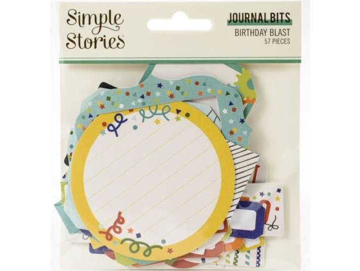 Simple Stories 12817 Birthday Blast Bits DCUTS/JRNL, Journal, eenheidsmaat