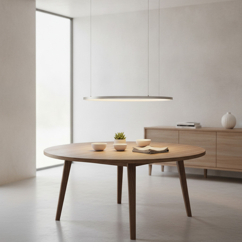Lyora Ronde hanglamp Tarquin zilvergrijs Ø 60cm