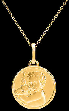 Edenly Medaille Kind Gottes und Lamm â€“ 18-karÃ¤tiges Gelbgold