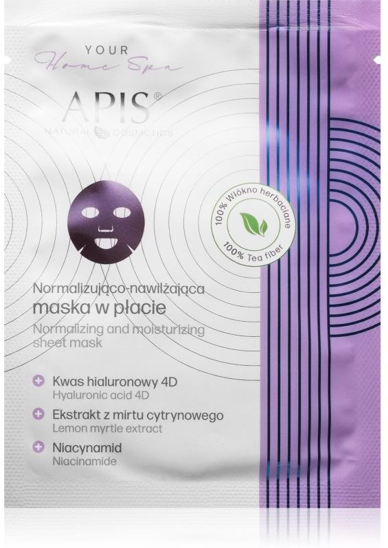 Apis Natural Cosmetics Home Spa moisturising face sheet mask for the face 20 g