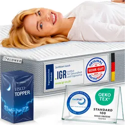 ELONEO Visco Topper Matratzenauflage 180 x 200 x 8 cm