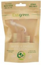 Estigreen Brosse à Ongles Double Face Bois Naturel - Sachet 1 Brosse