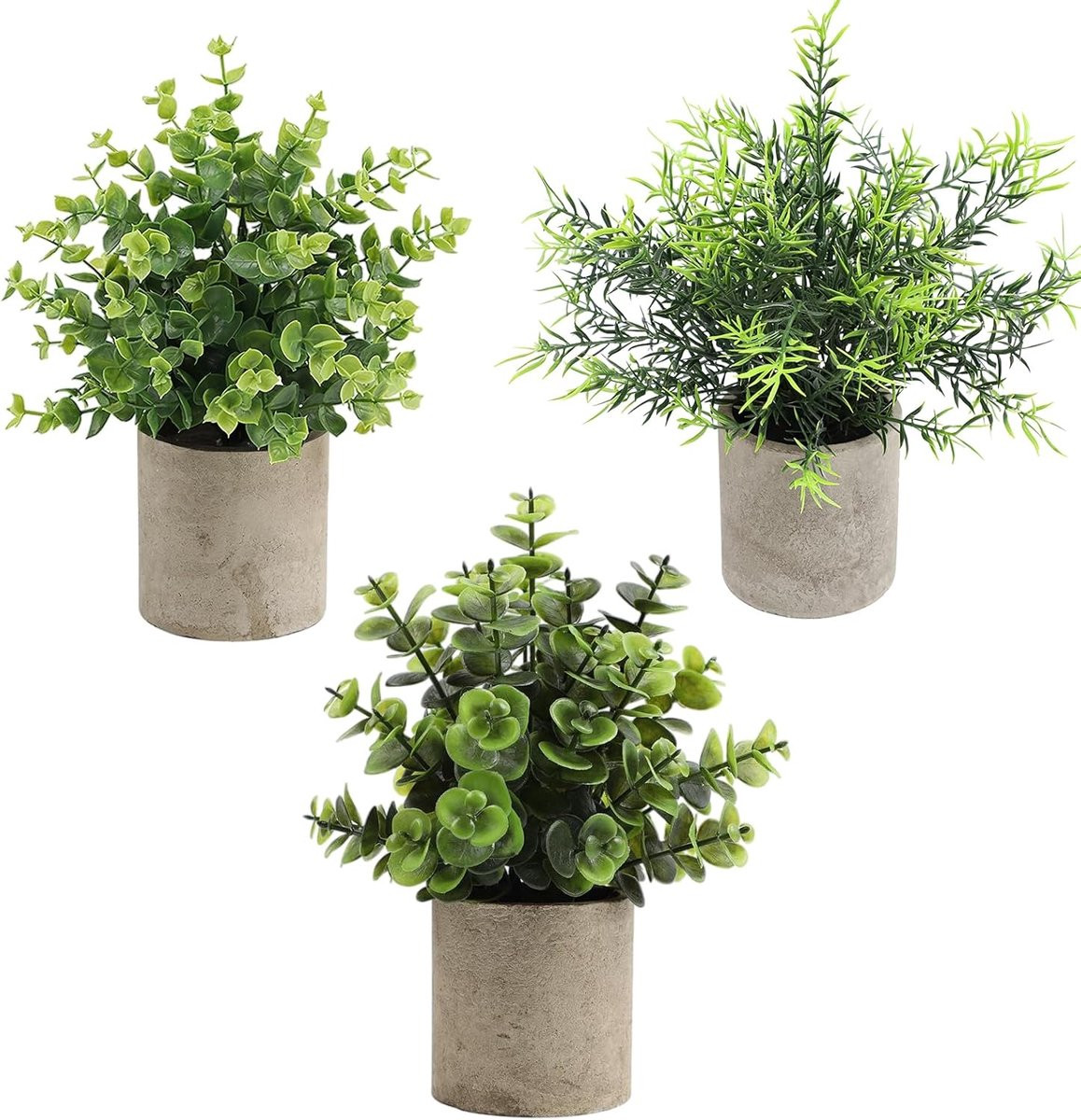 Dailygoods Set van 5 Kunstplanten in Pot met Levensechte Look