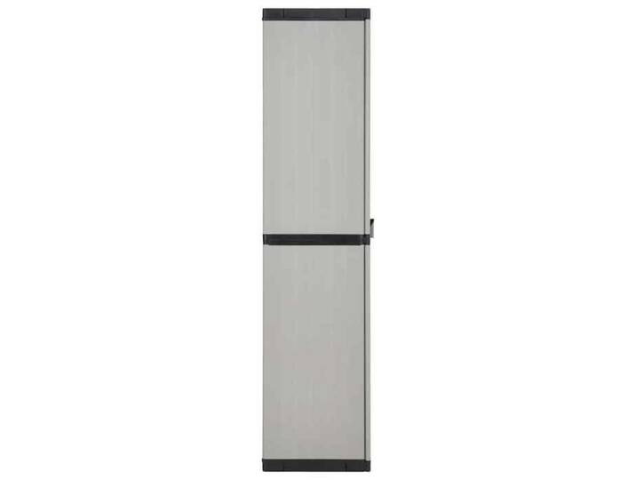 Meuble Rangement - HAOSHOP - Armoire de rangement de jardin 3 étagères Gris/noir 68x40x168cm&01_30705