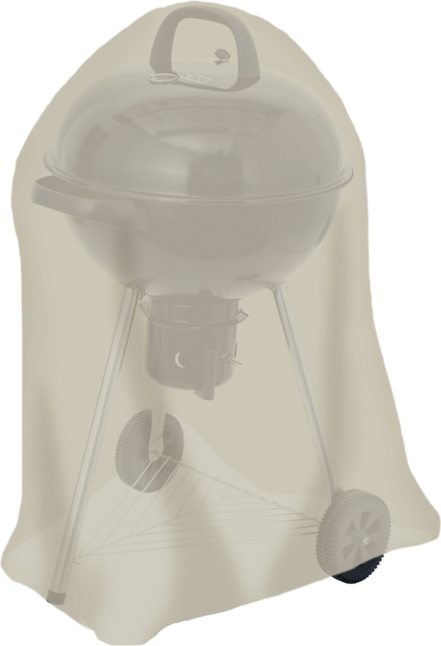 Grill-Schutzhülle TEPRO "Baytown", braun, B:57cm H:85cm L:57cm, Polyester, Planen, für Kugelgrill, Ø/H: 57/85 cm