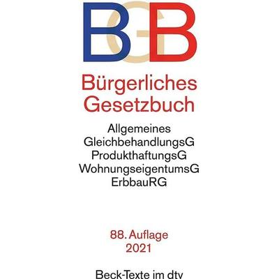 Bürgerliches Gesetzbuch - BGB, Taschenbuch von , dtv, 978-3-406-77862-9